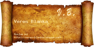 Veres Blanka névjegykártya